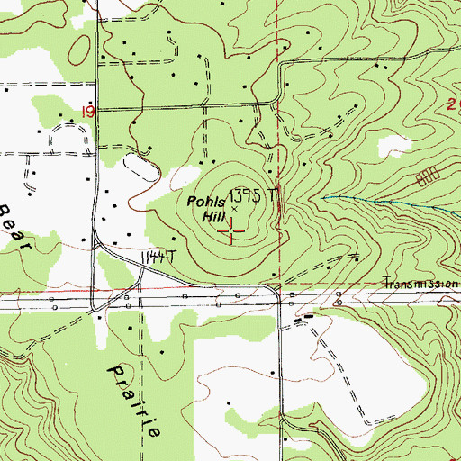 Topographic Map of Pohls Hill, WA