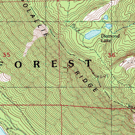 Topographic Map of Polallie Ridge, WA