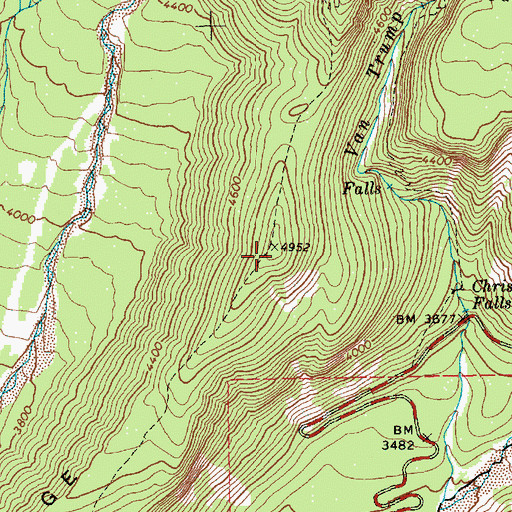 Topographic Map of Rampart Ridge, WA