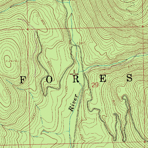 Topographic Map of Rapid River, WA