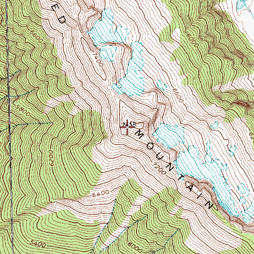 Topographic Map of Red Mountain, WA