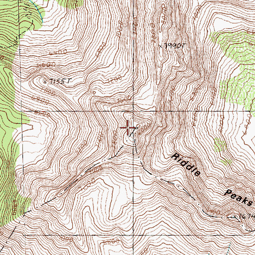 Topographic Map of Riddle Peaks, WA