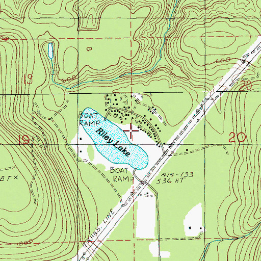 Topographic Map of Riley Lake, WA