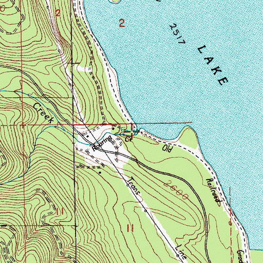 Topographic Map of Roaring Creek, WA
