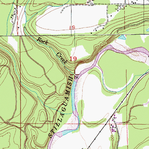 Topographic Map of Rock Creek, WA