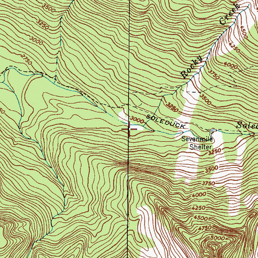 Topographic Map of Rocky Creek, WA