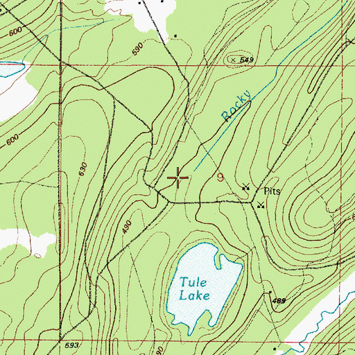 Topographic Map of Rocky Slough, WA