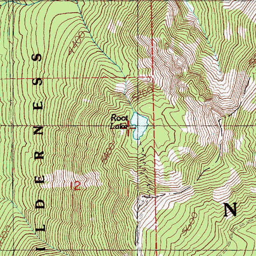 Topographic Map of Root Lake, WA