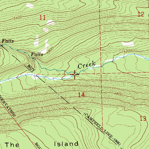 Topographic Map of Rusk Creek, WA