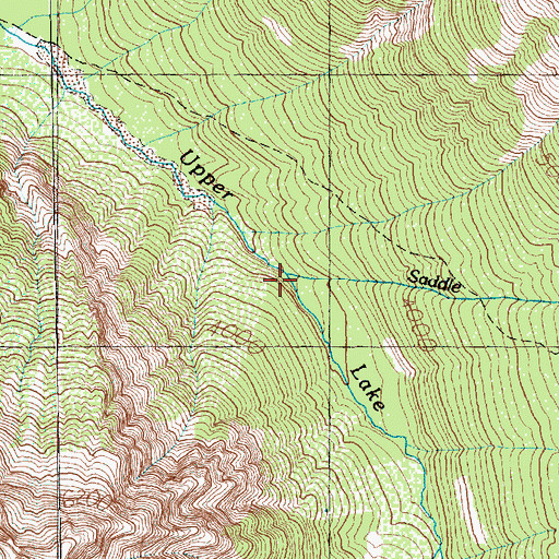 Topographic Map of Saddle Creek, WA