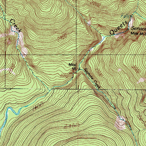 Topographic Map of Saghalie Creek, WA