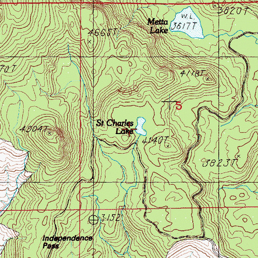 Topographic Map of Saint Charles Lake, WA