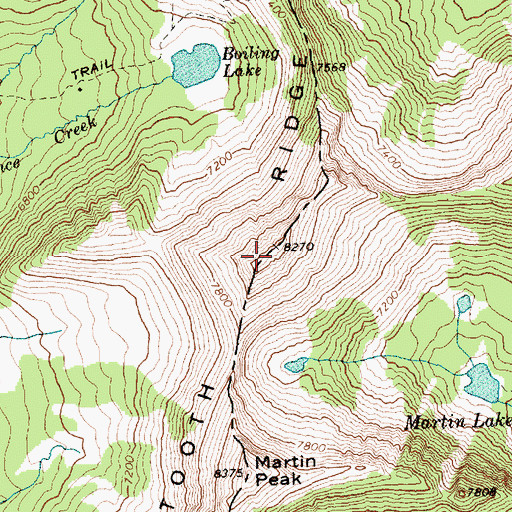 Topographic Map of Sawtooth Ridge, WA