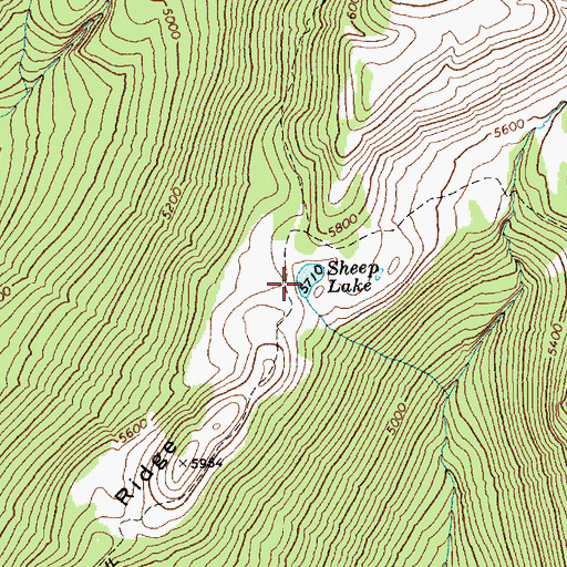 Topographic Map of Sheep Lake, WA
