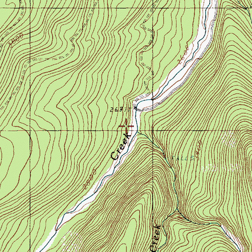 Topographic Map of Sholes Creek, WA