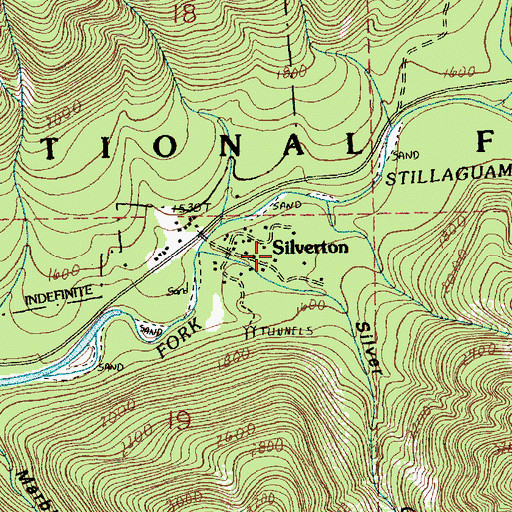 Topographic Map of Silverton, WA