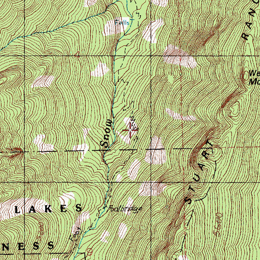 Topographic Map of Snow Lakes Trail, WA