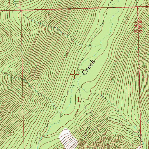 Topographic Map of Snowall Creek, WA