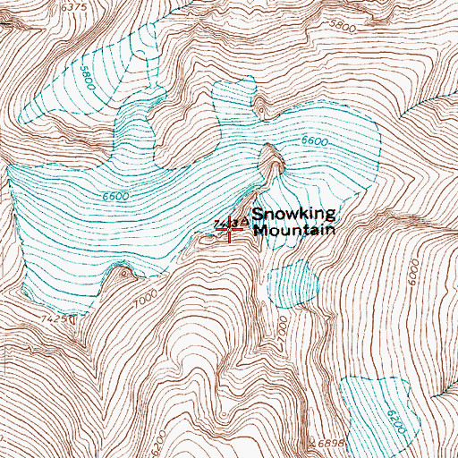 Topographic Map of Snowking Mountain, WA