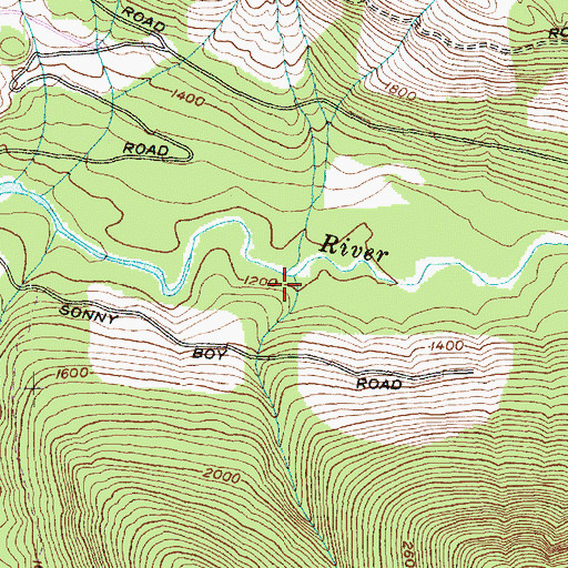 Topographic Map of Sonny Bay Creek, WA