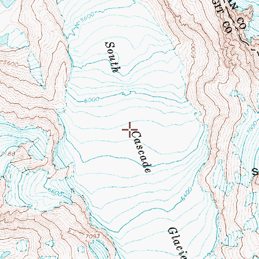 Topographic Map of South Cascade Glacier, WA
