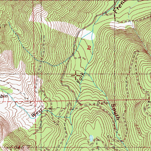 Topographic Map of South Fork French Cabin Creek, WA