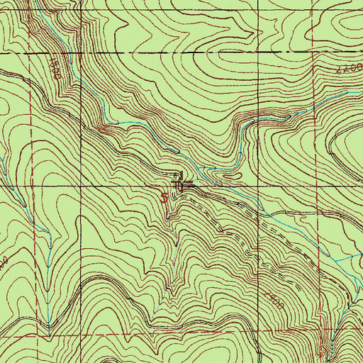 Topographic Map of South Fork South Prairie Creek, WA
