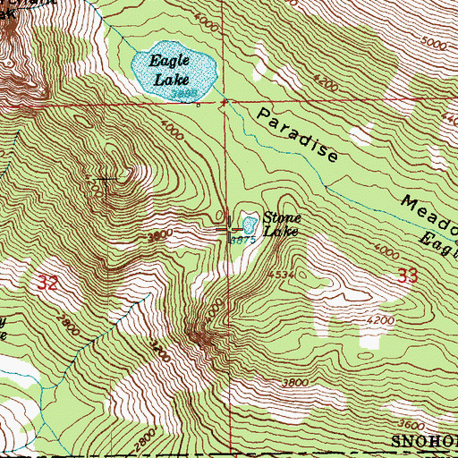 Topographic Map of Stone Lake, WA