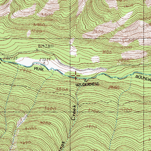 Topographic Map of Tenas Creek, WA