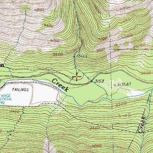Topographic Map of Tenmile Creek, WA