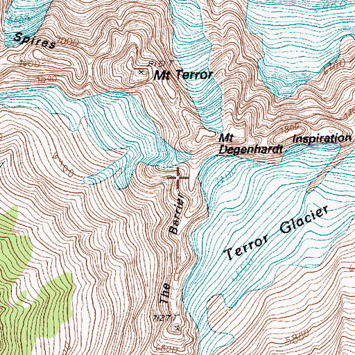 Topographic Map of The Barrier, WA