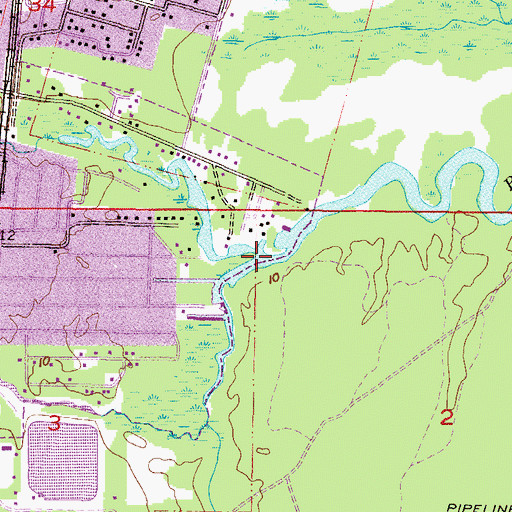 Topographic Map of Norton Creek, AL