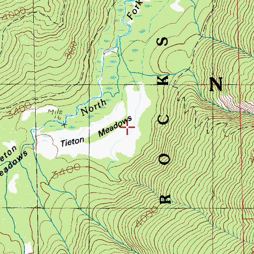 Topographic Map of Tieton Meadows, WA