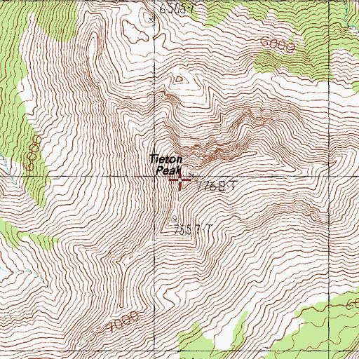 Topographic Map of Tieton Peak, WA