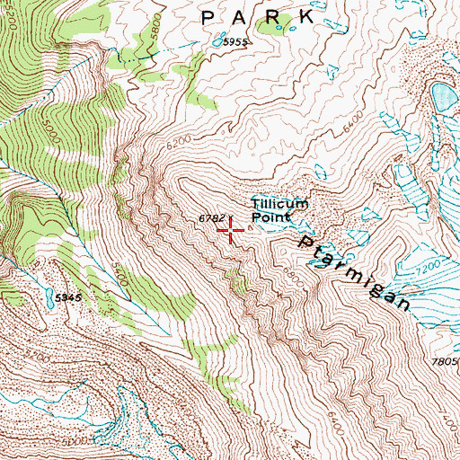 Topographic Map of Tillicum Point, WA