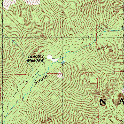 Topographic Map of Timothy Meadow, WA