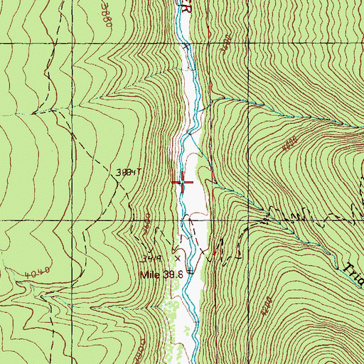 Topographic Map of Triad Creek, WA