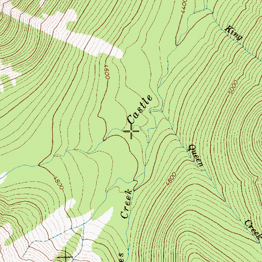 Topographic Map of Two Buttes Creek, WA