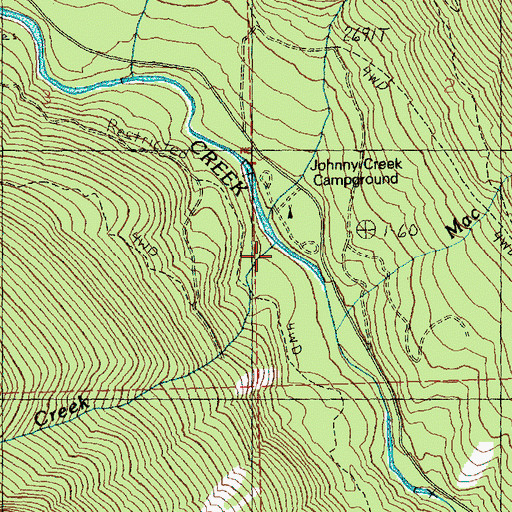 Topographic Map of Victoria Creek, WA