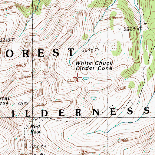 Topographic Map of White Chuck Cinder Cone, WA