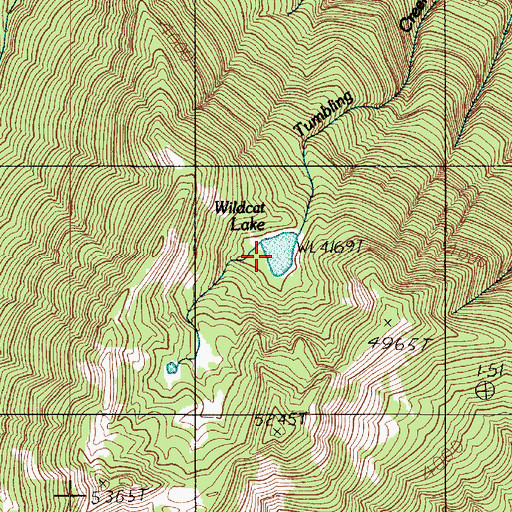 Topographic Map of Wildcat Lake, WA
