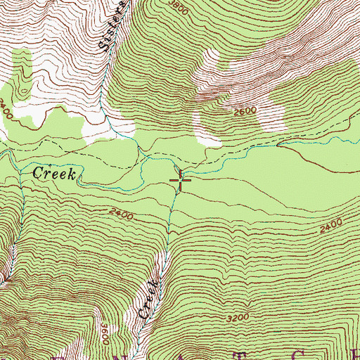 Topographic Map of Yellow Creek, WA