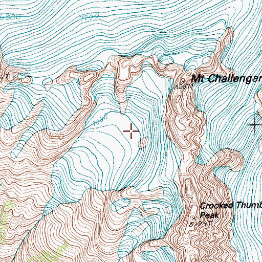 Topographic Map of North Cascades National Park, WA