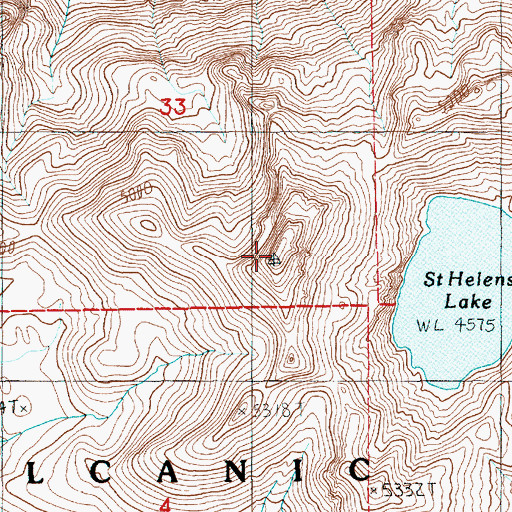 Topographic Map of Coldwater Peak, WA