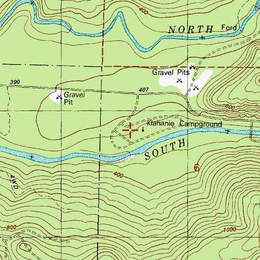 Topographic Map of Klahanie Campground, WA