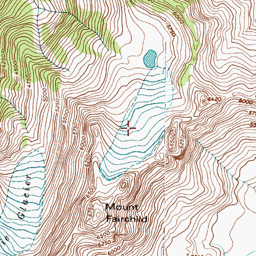 Topographic Map of Fairchild Glacier, WA