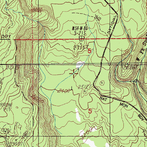 Topographic Map of Ape Cave Entrance, WA