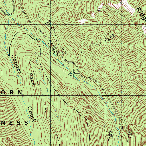 Topographic Map of Silver Creek Shelter, WA