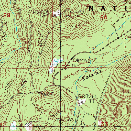Topographic Map of Kalama Workcenter, WA