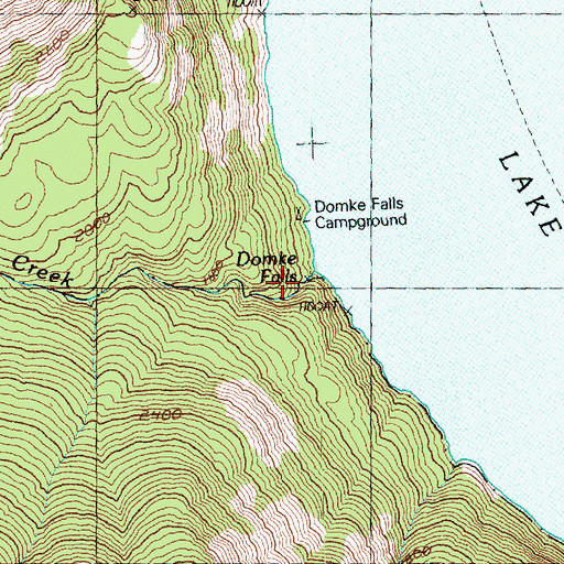 Topographic Map of Domke Falls, WA